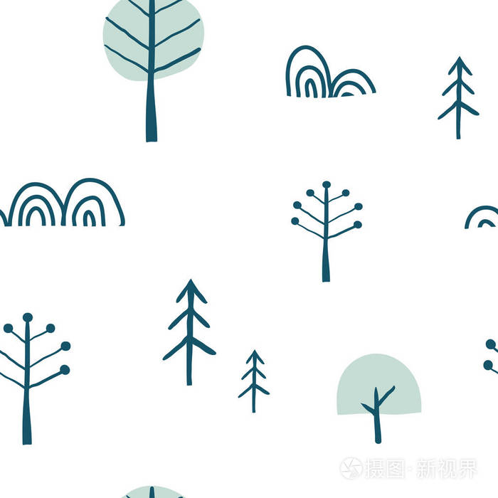 有趣的地图纹理. 卡通手绘矢量插图.
