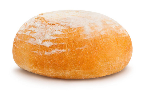 白色背景上分离的面包面包