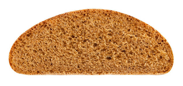 切片面包分离在白色背景上