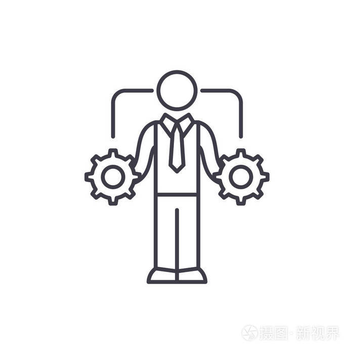 商业决策向量线性例证, 符号, 标志插画-正版商用图片14r90o-摄图新