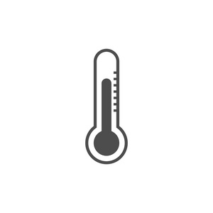 温度计图标矢量图示平面温度