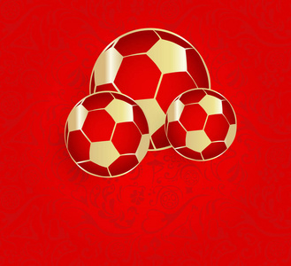 红色俄罗斯2018年世界杯足球背景