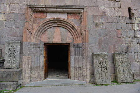 修道院建筑群的一般景观，戈达文克亚美尼亚。