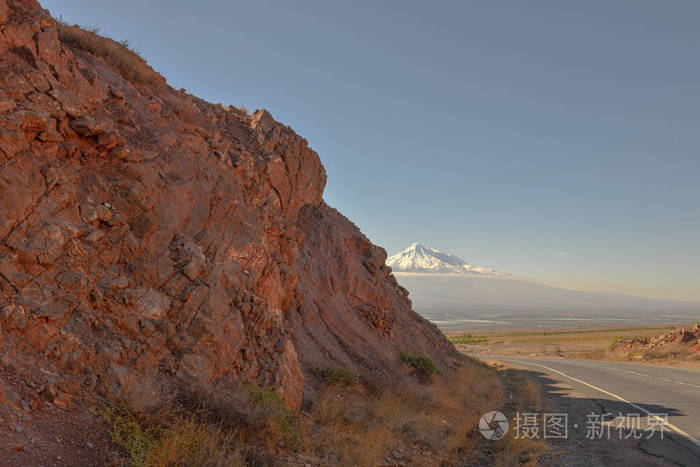 亚美尼亚的Mout Ararat视图