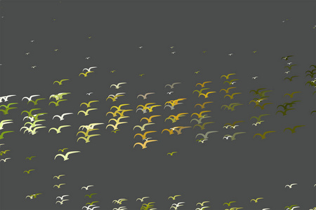 抽象的飞鸟。 适用于网页壁纸平面设计目录纹理或背景。 卡通风格矢量。