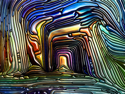 使人联想到新艺术,与自然,美和灵性有隐喻的关系彩色图案系列