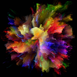 色彩情感系列。 在想象创意艺术和设计等主题上安排色彩爆发飞溅爆炸