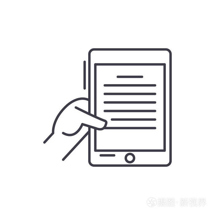 电子书向量线性例证, 标志, 标志插画-正版商用图片14rtw1-摄图新视界