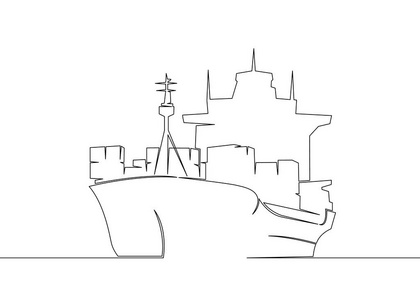 素描油轮前端图片-素描油轮前端素材-素描油轮前端插画-摄图新视界