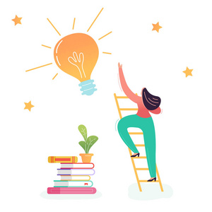 创意理念,业务创新,想象,职业成长理念.向量例证照片