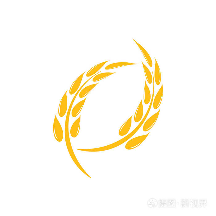 小麦农业平面设计模板矢量