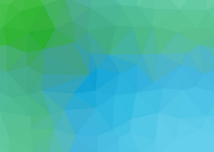 绿色和蓝色多边形抽象镶嵌图案背景矢量低聚设计