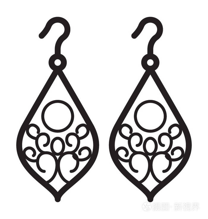 耳环线图标设计插画-正版商用图片14s2nu-摄图新视界