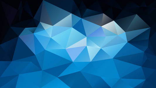 矢量抽象不规则多角形背景三角形低聚图案天空蓝黑色