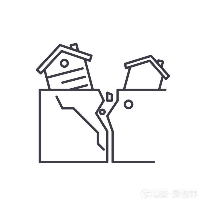 自然灾害向量线性例证, 标志, 标志插画-正版商用图片14saeq-摄图新