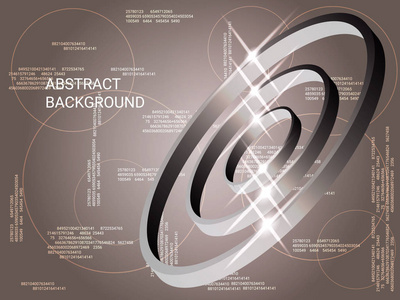 背景上的几何圆圈闪闪发光