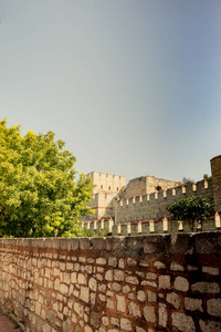 土耳其伊斯坦布尔君士坦丁堡的古城墙