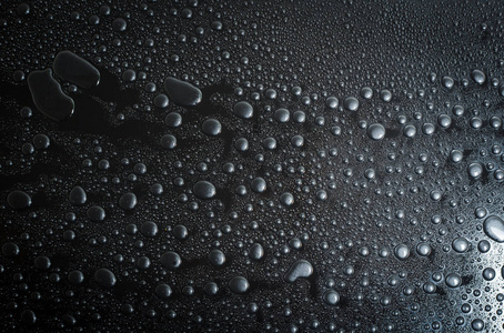 黑色背景雨宏的水滴