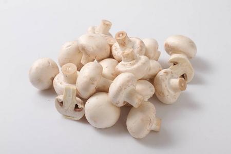 白色背景的蘑菇。