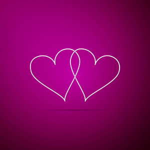 情人节符号.扁平设计.矢量插图照片