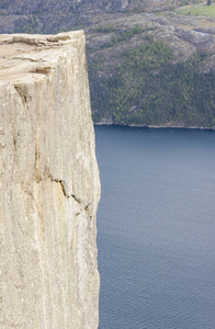 著名地标Preikestolen，挪威，欧洲。