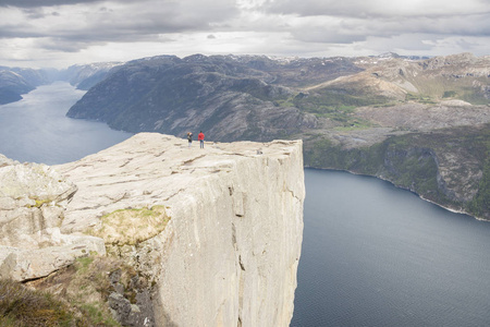 著名地标Preikestolen，挪威，欧洲。