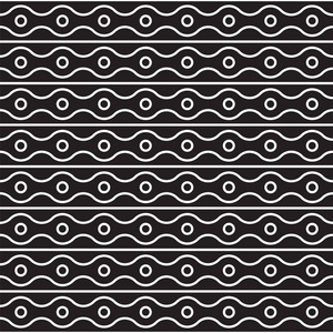 床单纹理矢量无缝图案的环,水平直线和波浪线.简单的现代抽象背景.