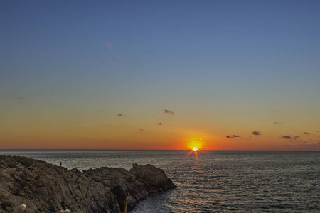 日落美丽全景海滩彗星点墨西哥瓦哈卡