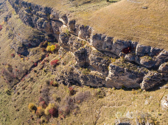 s eye view on a sunny autumn day