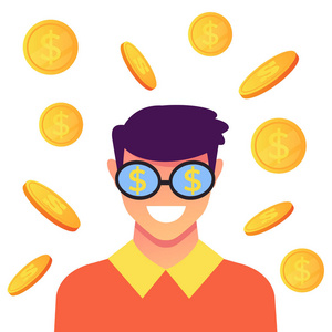 成功的概念. 矢量平面卡通平面图形设计照片