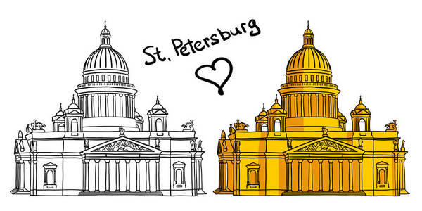 s Cathedral in outline style