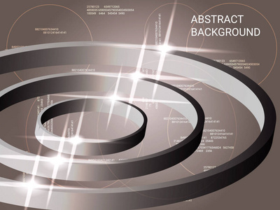 背景上的几何圆圈闪闪发光