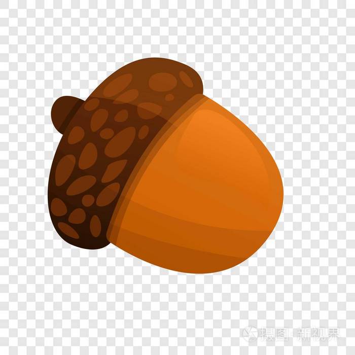 橡子图标,卡通风格
