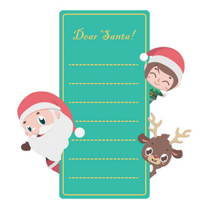 给圣诞老人的信和圣诞人物图片