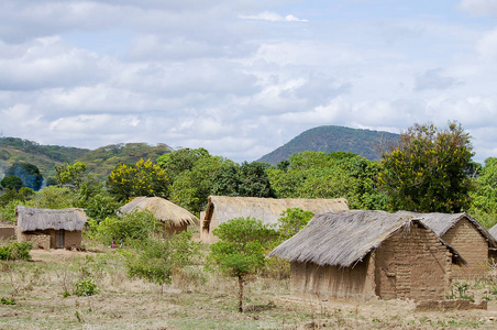 非洲景观在夏天的夜晚坦桑尼亚的阿卡西亚,晴天东非坦桑尼亚的裂谷
