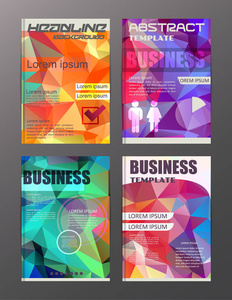 传单设计业务和技术图标创意模板设计为展示海报封面小册子横幅。
