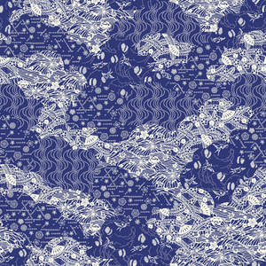 插画装饰画日式传统图案,此画不断延续,东方装饰插画,照片