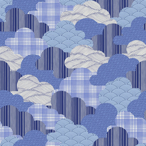 日式传统图案,此画不断延续,东方装饰插画,照片