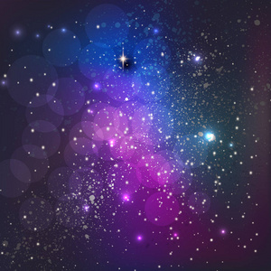 宇宙的背景。星团和星云太空中的云。抽象天文星系例证