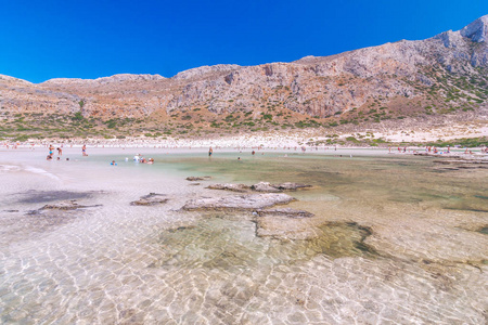 希腊欧洲克里特岛西北部的巴罗斯泻湖。