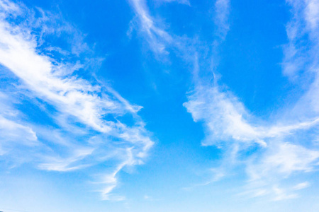 淡蓝色的天空,有一丝白云.照片