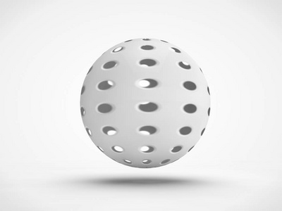 孤立球的图像有许多洞。 3D渲染