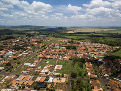 空中景观城市巴西圣保罗阿拉米纳。 2018年10月。