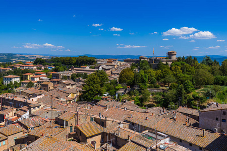 意大利托斯卡纳中世纪城镇沃尔特拉建筑背景
