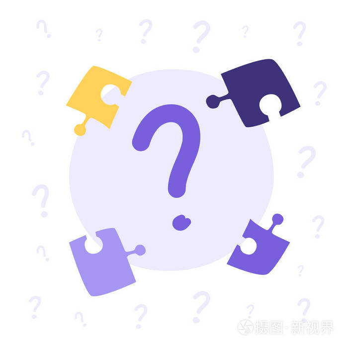 益智向量卡通.问题或任务的符号.解决问题的概念.有一个想法如何解决