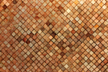 彩色软贴单音威尼斯马赛克作为立面的装饰装饰。 威尼斯马赛克作为装饰背景。 选择性聚焦。 抽象模式。 抽象镶嵌陶瓷石