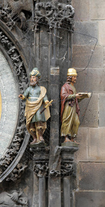 捷克共和国首都布拉格天文钟的旧数字详情