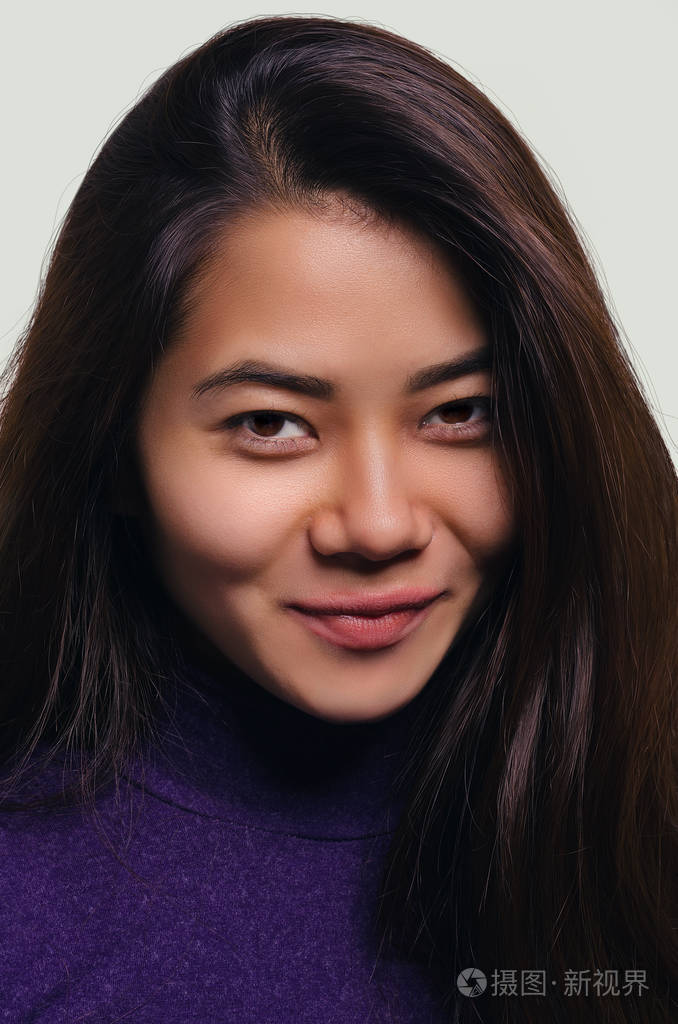 美丽的女人. 摄影棚拍摄. 自然美.