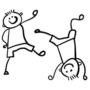 儿童绘画人头图片