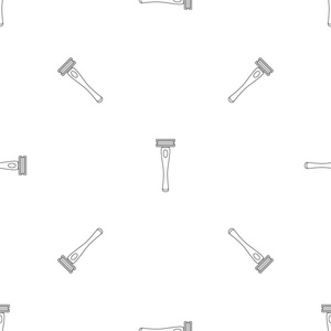 妇女剃须刀样式无缝的向量图片